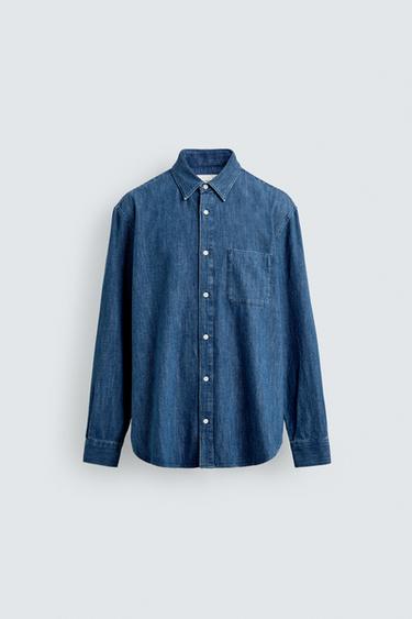 SELVEDGE DENIM SHIRT - Blue by Zara