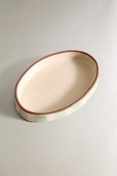 STRIPED CERAMIC BATHROOM SOAP DISH - Blues by Zara - Image 1