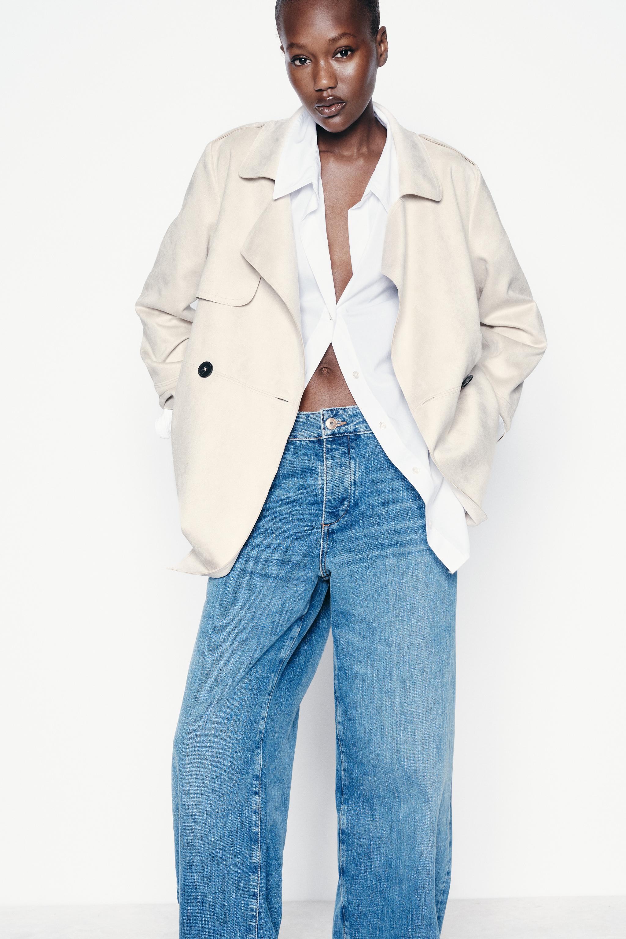 Faux suede trench coat zara online