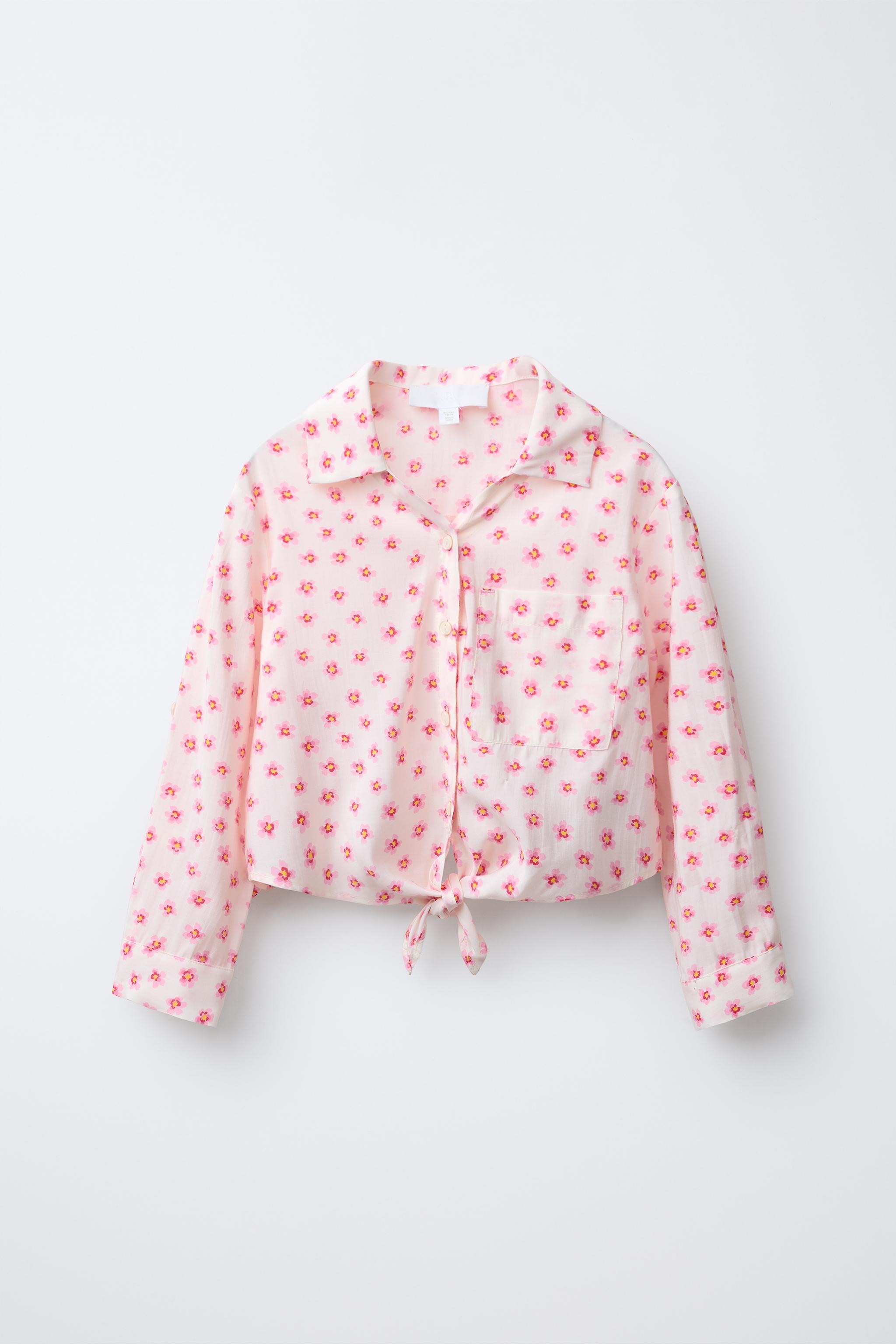 ♡y♡ KNOT PRINT SHIRT - Mid-pink | ZARA United States