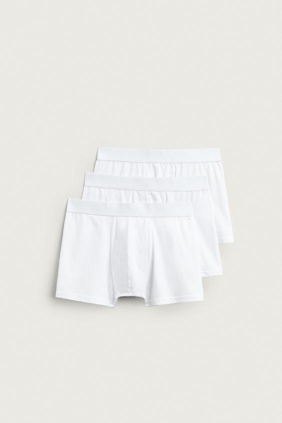 BÓXER BÁSICO PACK 3 - Blanco de Zara - Imagen 0