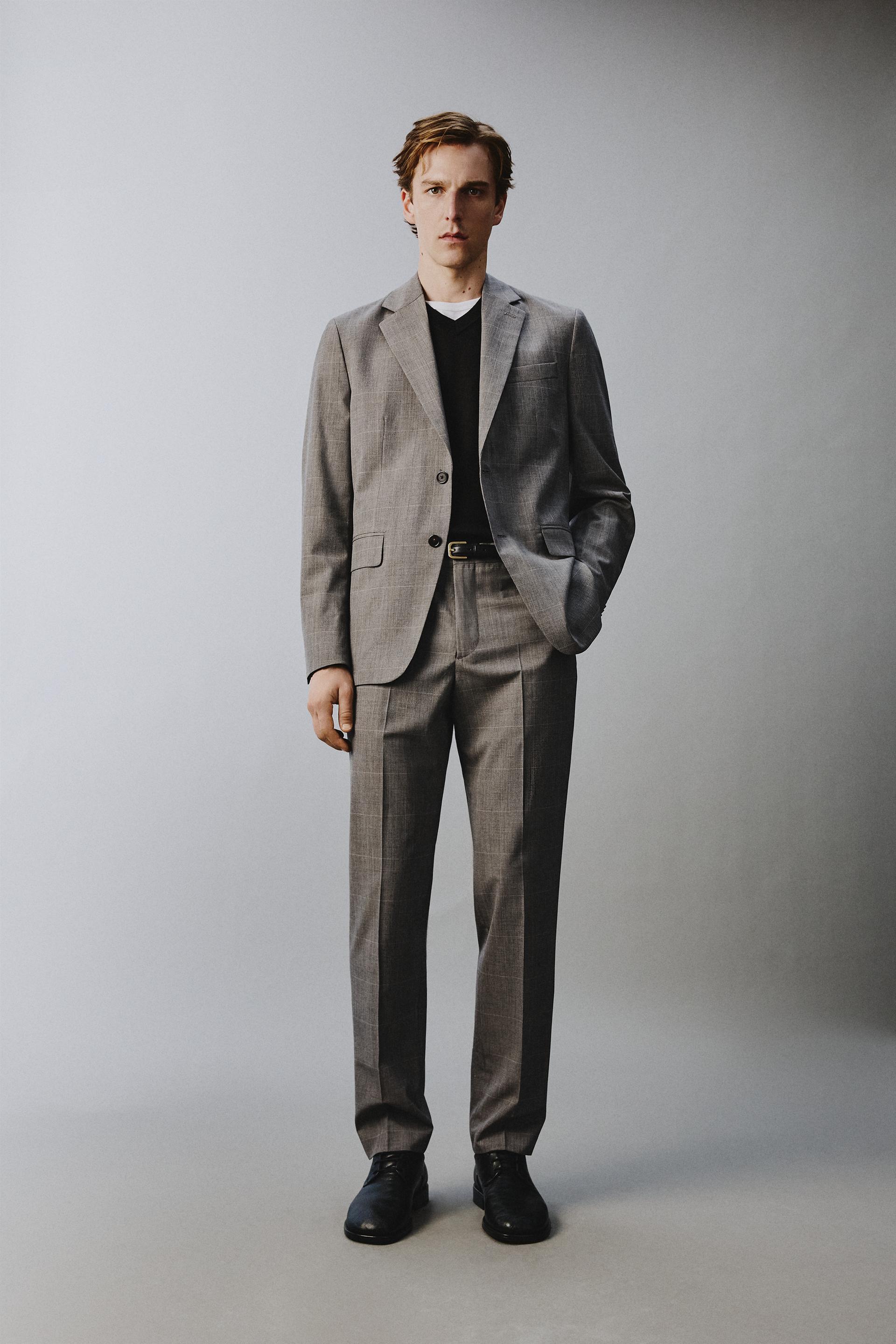 ZARA PLAID SUIT BLAZER
