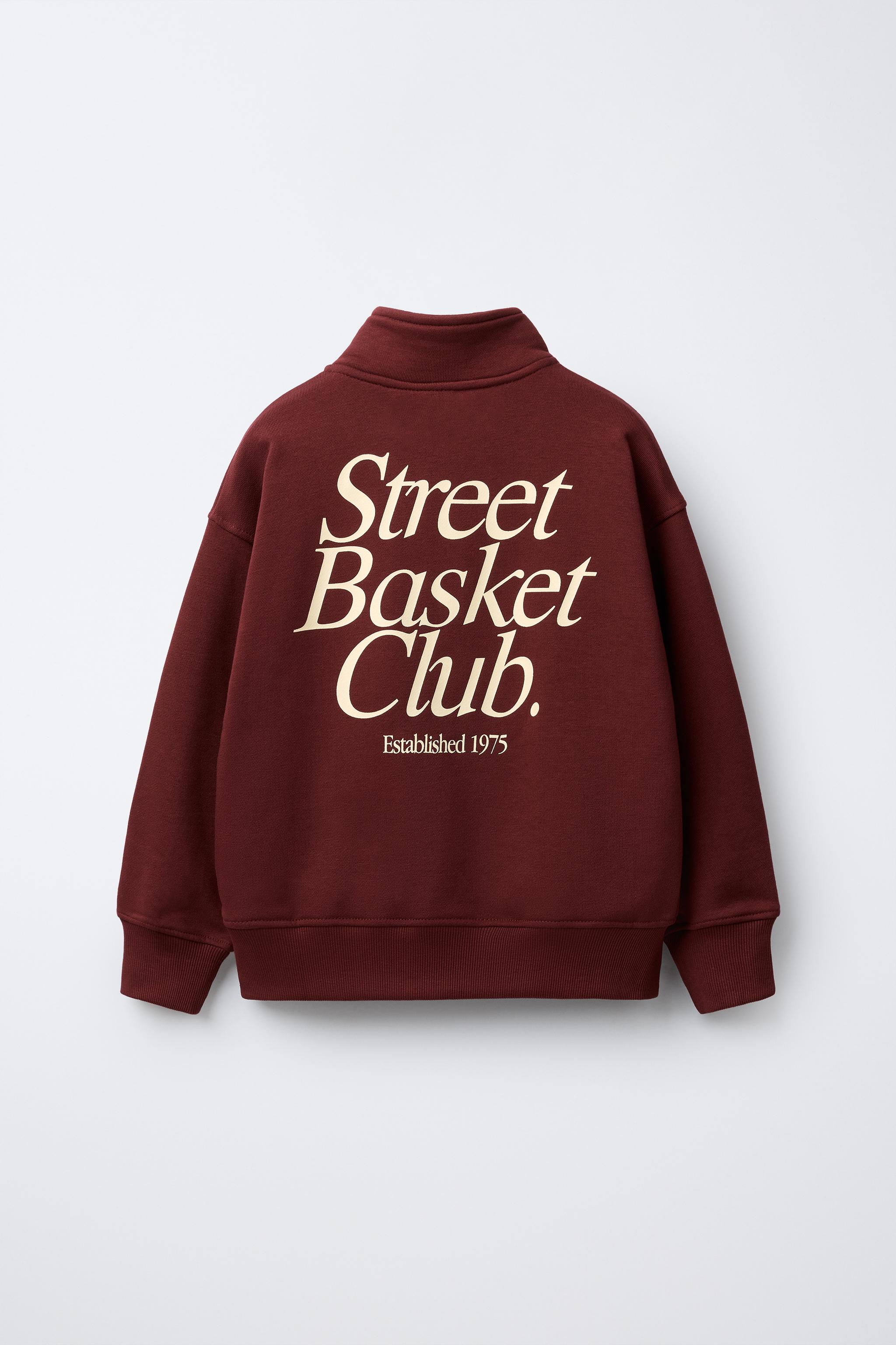 TEXT ZIP-UP SWEATSHIRT AND JOGGER PANTS SET - Burgundy