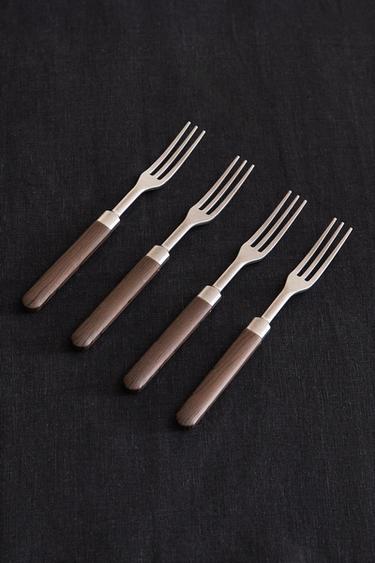 PACK OF FORKS WITH RESIN HANDLES (PACK OF 4) - Brown by Zara - Image 5