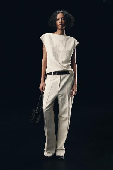 ZW COLLECTION OPEN BACK TOP - Sand by Zara - Image 6