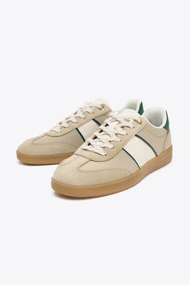 COLOURED SPORTS TRAINERS - Taupe Grey by Zara - Image 1