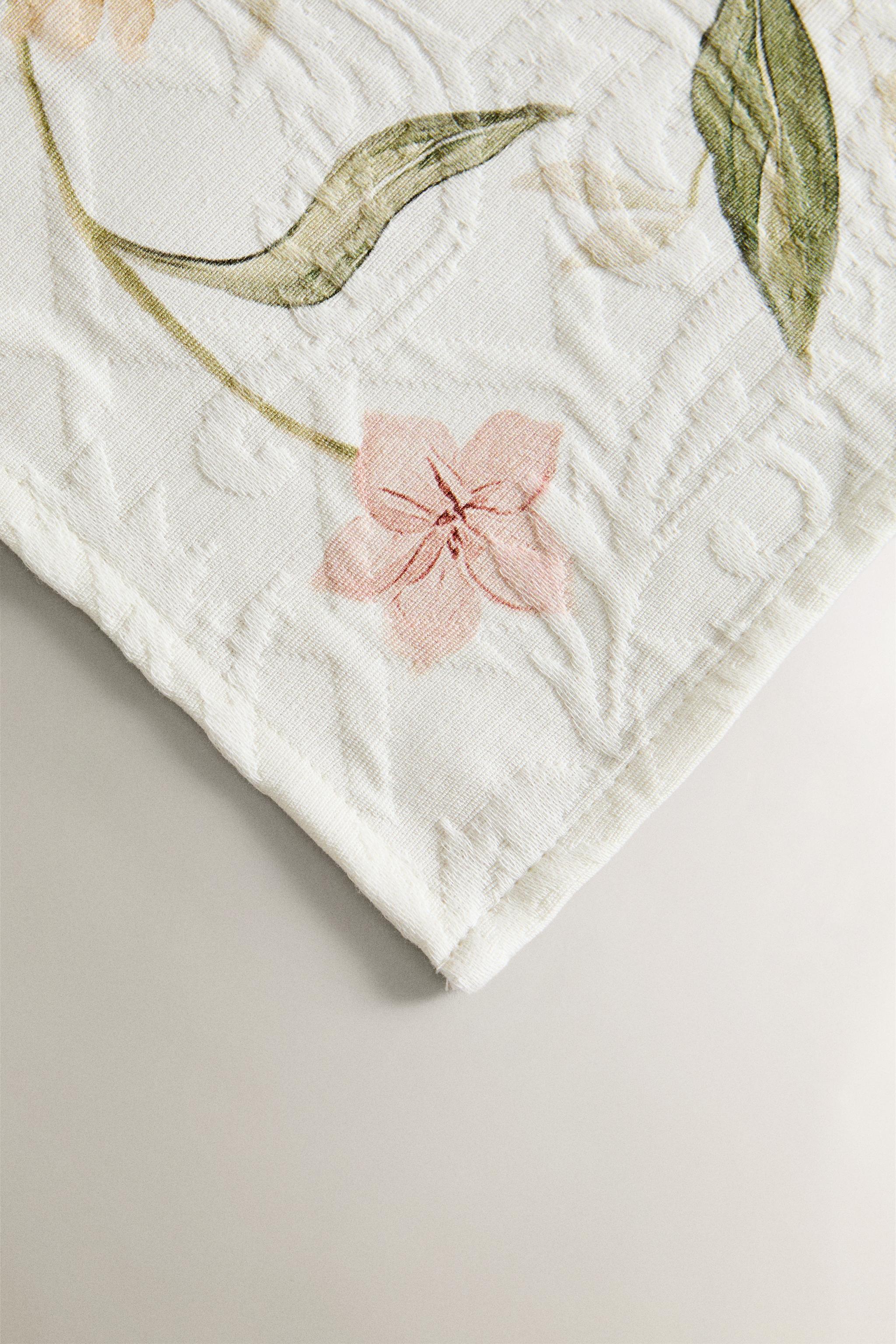 SERVIETTE DE TABLE JACQUARD ET IMPRIMÉ ARBRE FRUITIER