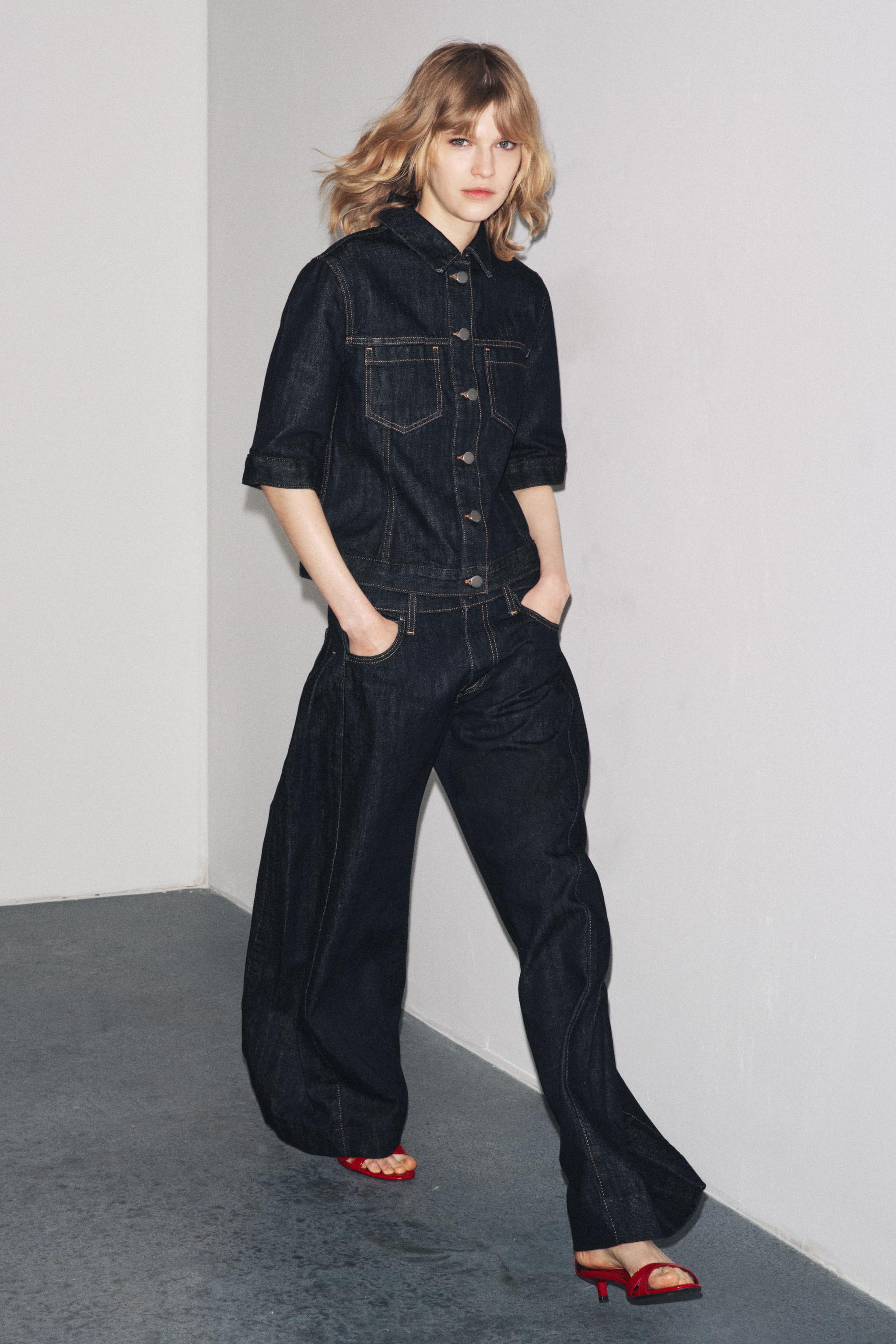 【新品未使用】ZARA ジャガードデニムジャケット・パンツ(セットアップ) 新品未使用】ZARA ジャガードデニムジャケット・パンツ