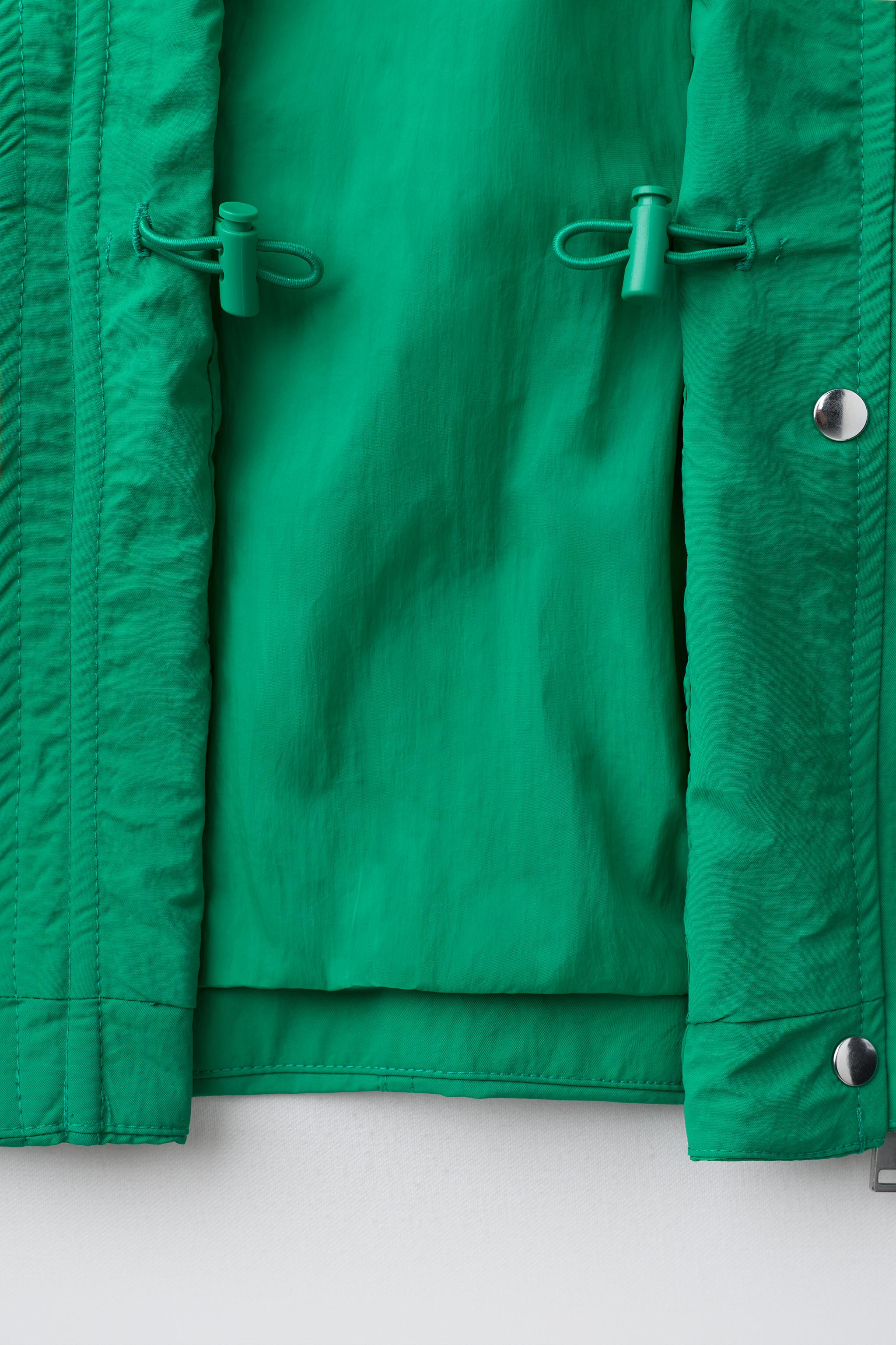 Детские куртки Zara WATER REPELLENT GATHERED PARKA — фото 5