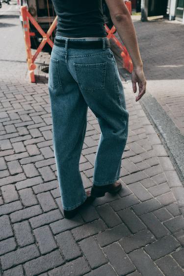 Zara MID-RISE BAGGY JEANS - Indigo