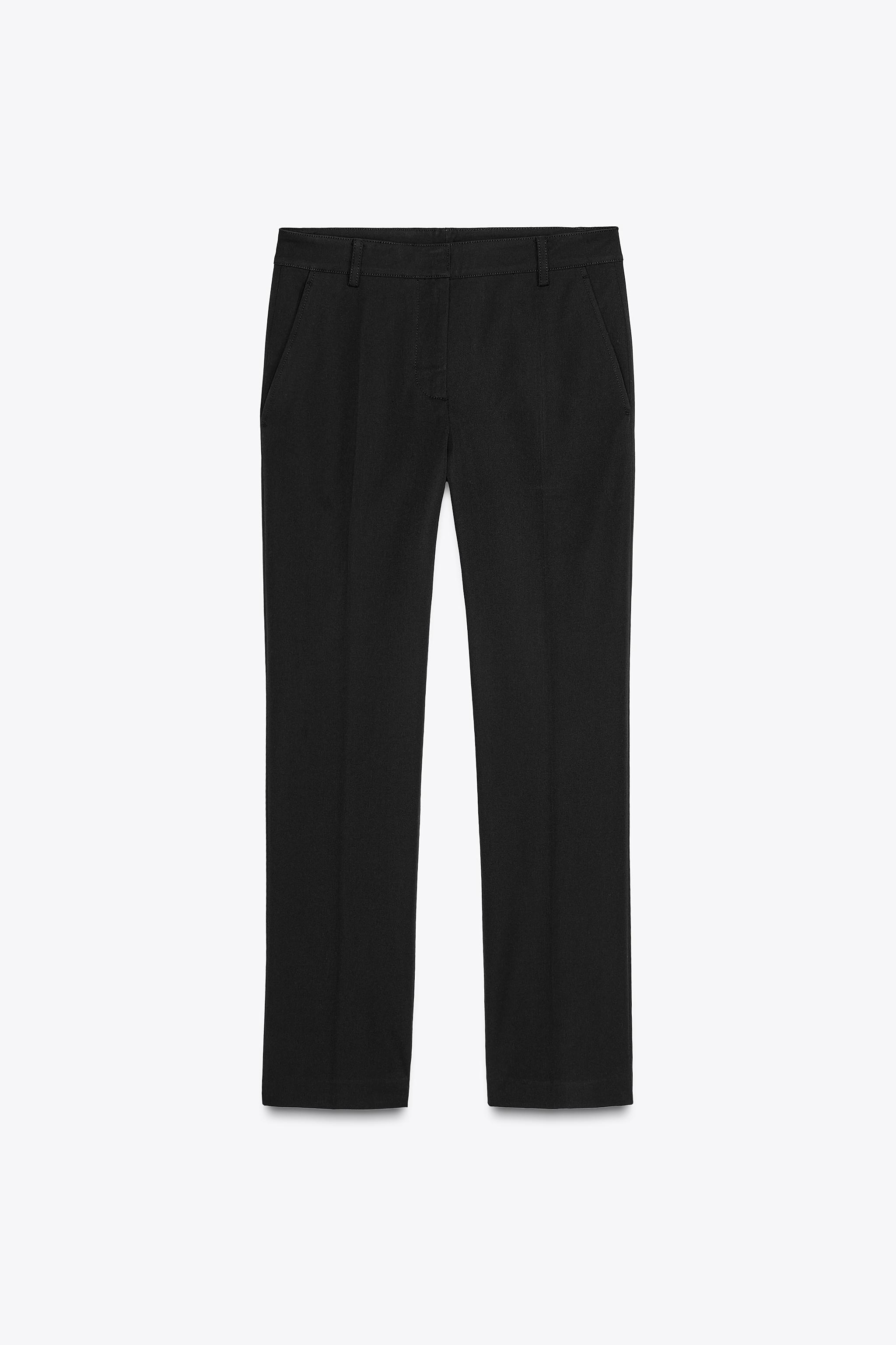 ZW COLLECTION ANKLE PANTS - Black | ZARA United States