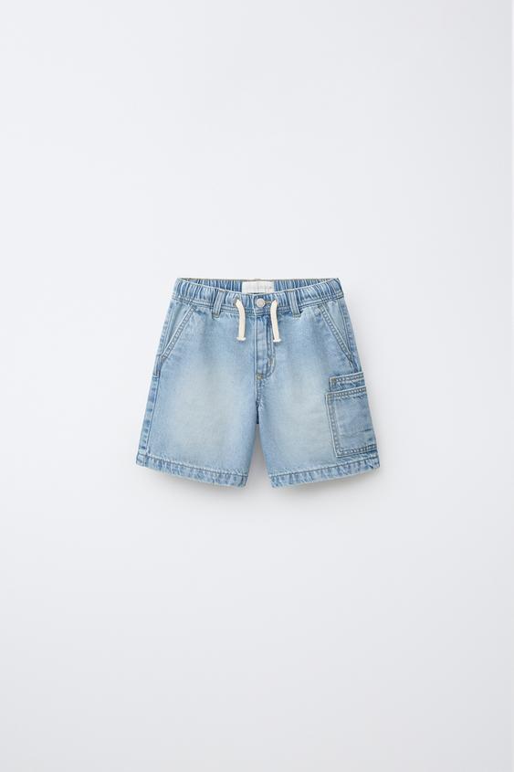 LOOSE-FITTING DENIM BERMUDA SHORTS - Blue by Zara - Image 0
