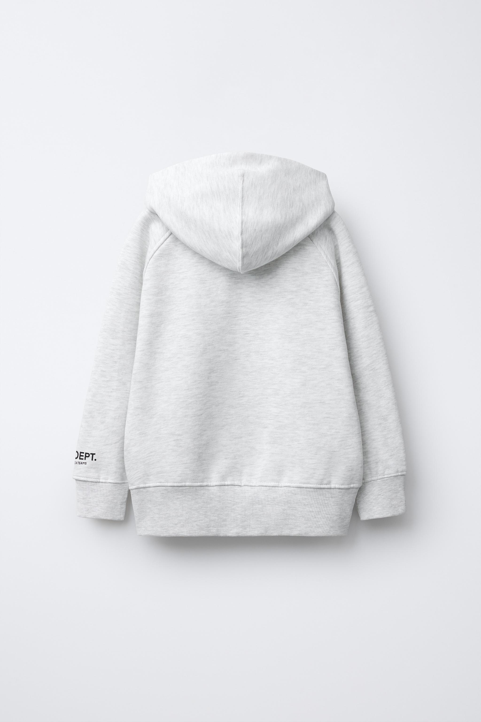 PLUSH ZIPPERED SWEATSHIRT — Gray marl