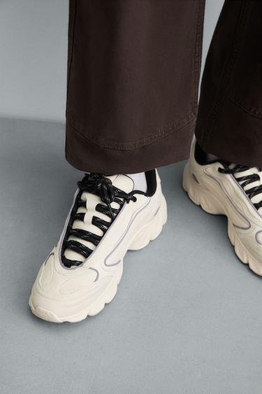 CHUNKY SOLE SNEAKERS - White by Zara - Image 2