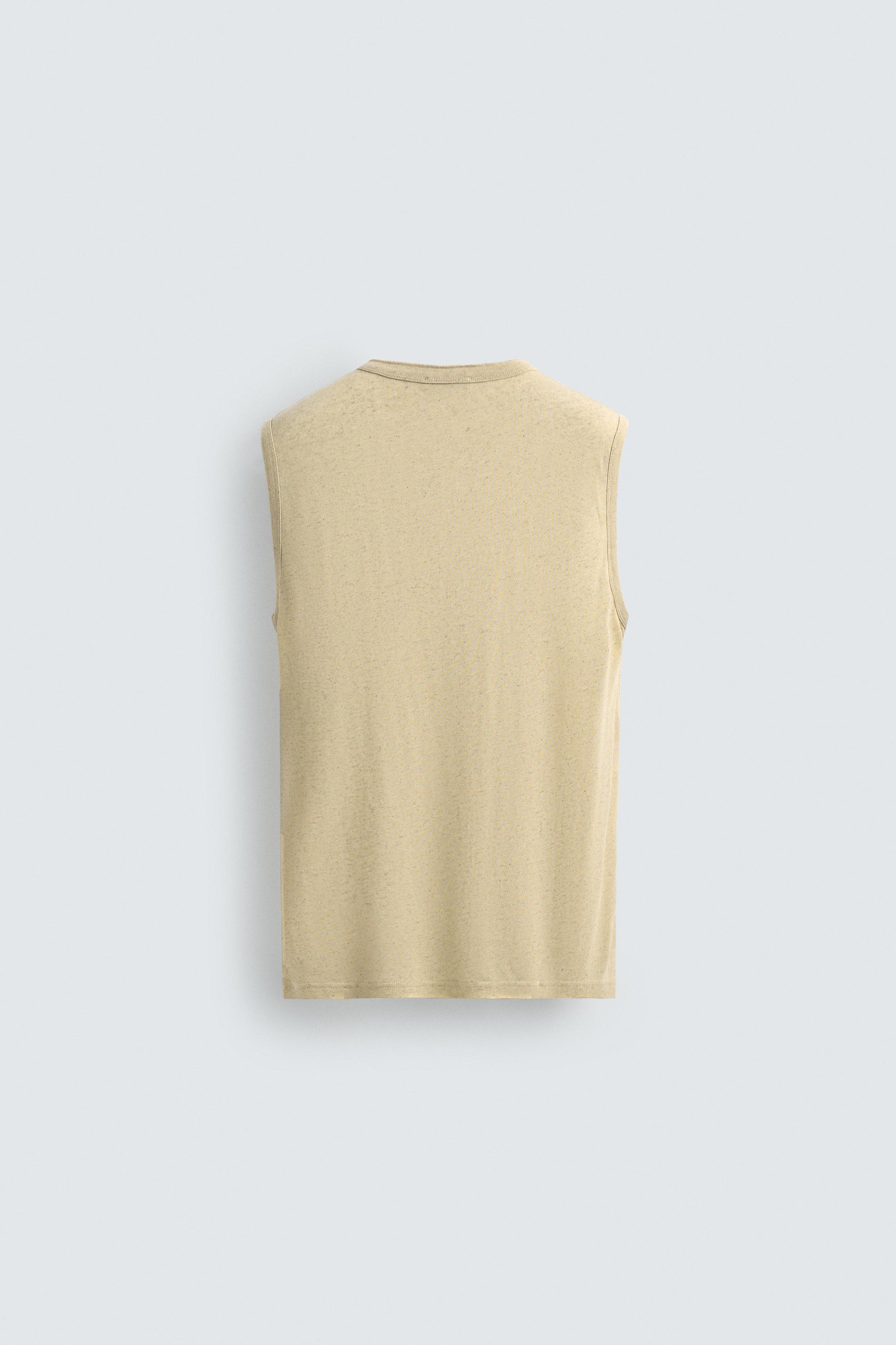 RELAXED FIT VISCOSE - LINEN TANK TOP