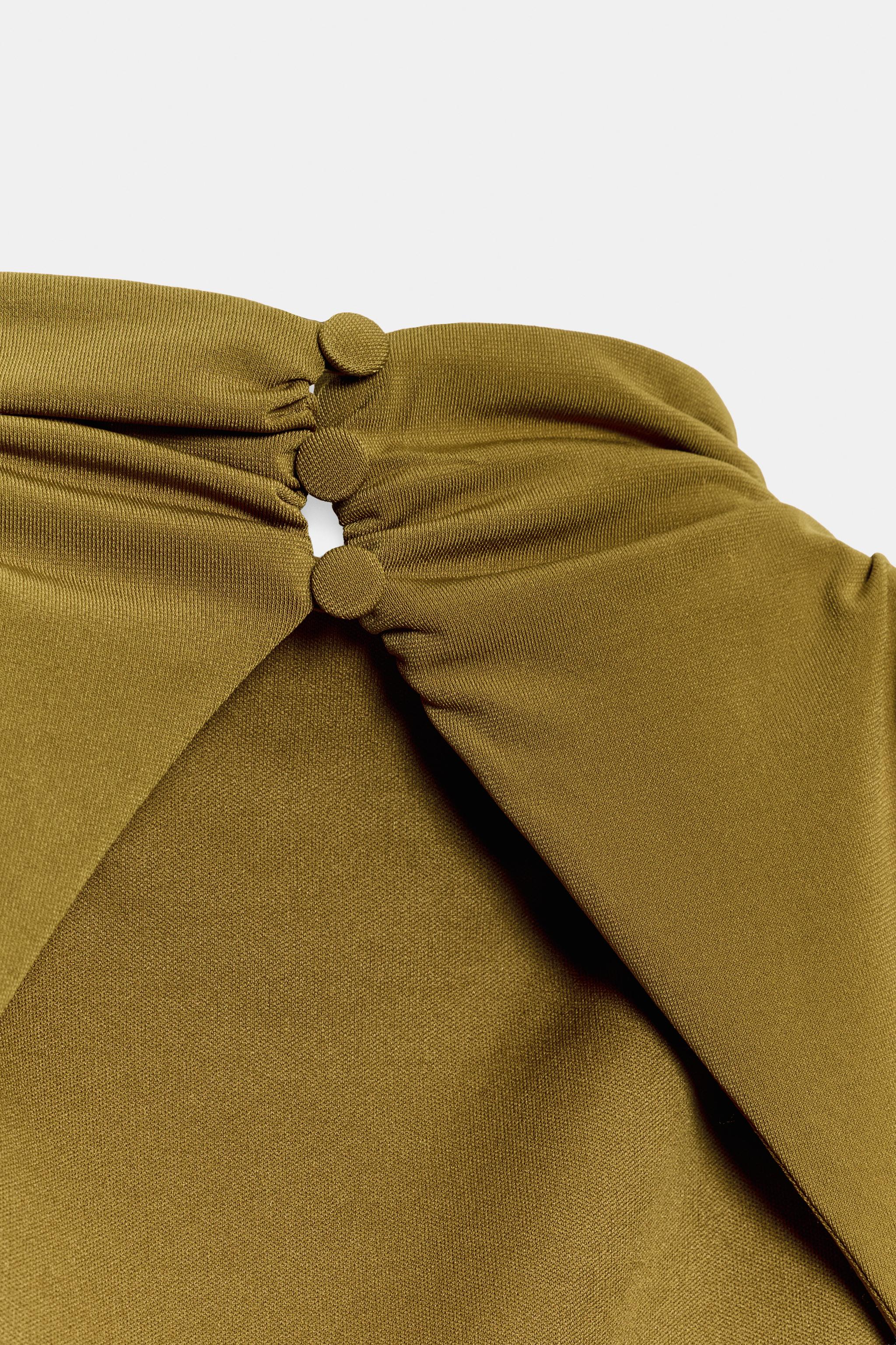 COMBINED MIDI DRESS WITH SHOULDER PADS
