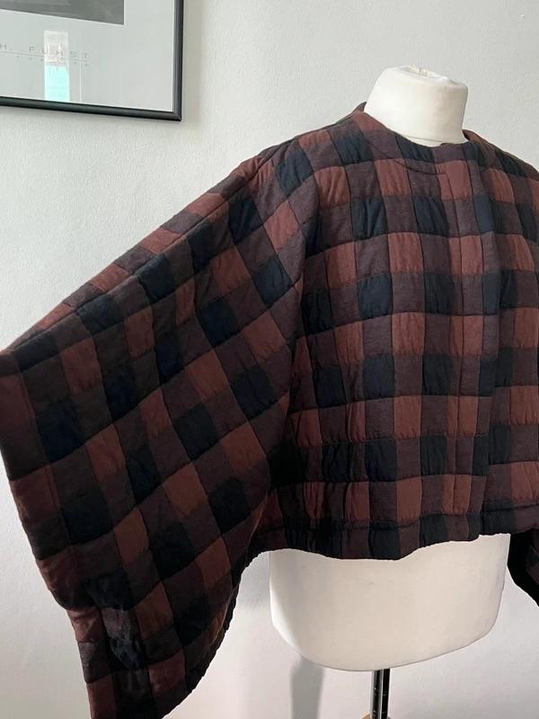 QUILTED CHECK JACKET - Image 2