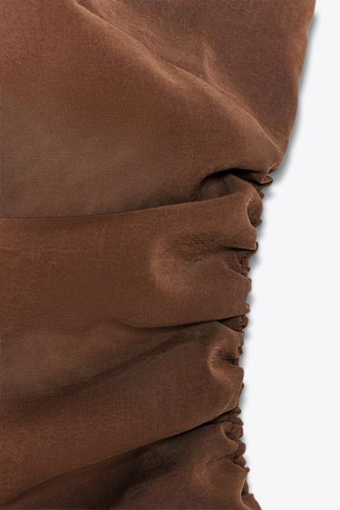 TOP FLUIDE BUSTIER - Marron chocolat de Zara - Image 7