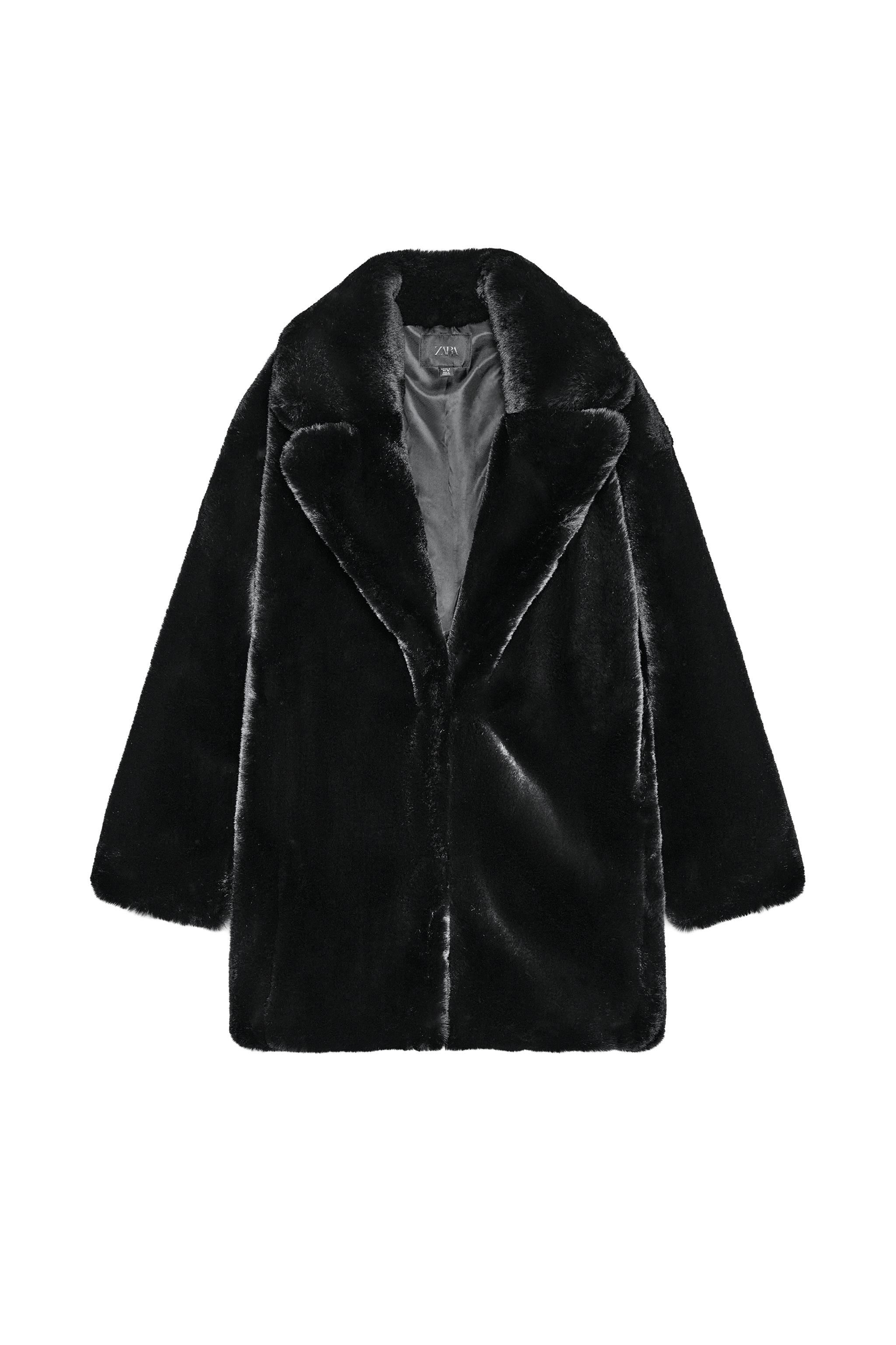 FAUX FUR COAT - Black | ZARA New Zealand