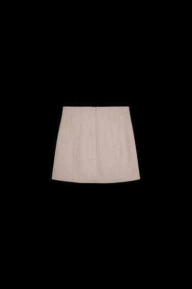 Zara ZW COLLECTION MINI SKIRT - Gray