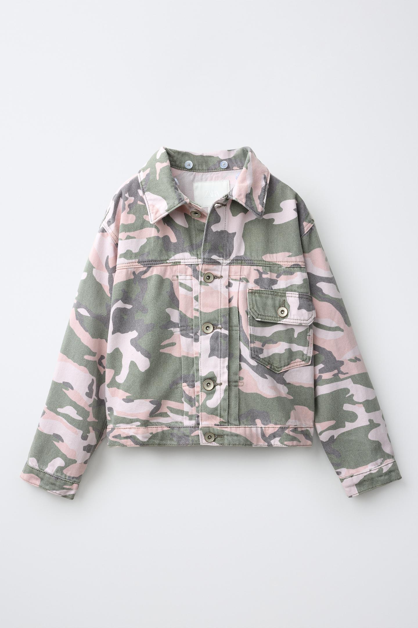 Детская куртка Zara Printed with Detachable Hood, цвет: Розовый — фото 2