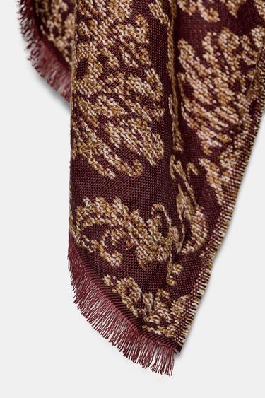 CAPE LONGUE JACQUARD - Grenat de Zara - Image 4
