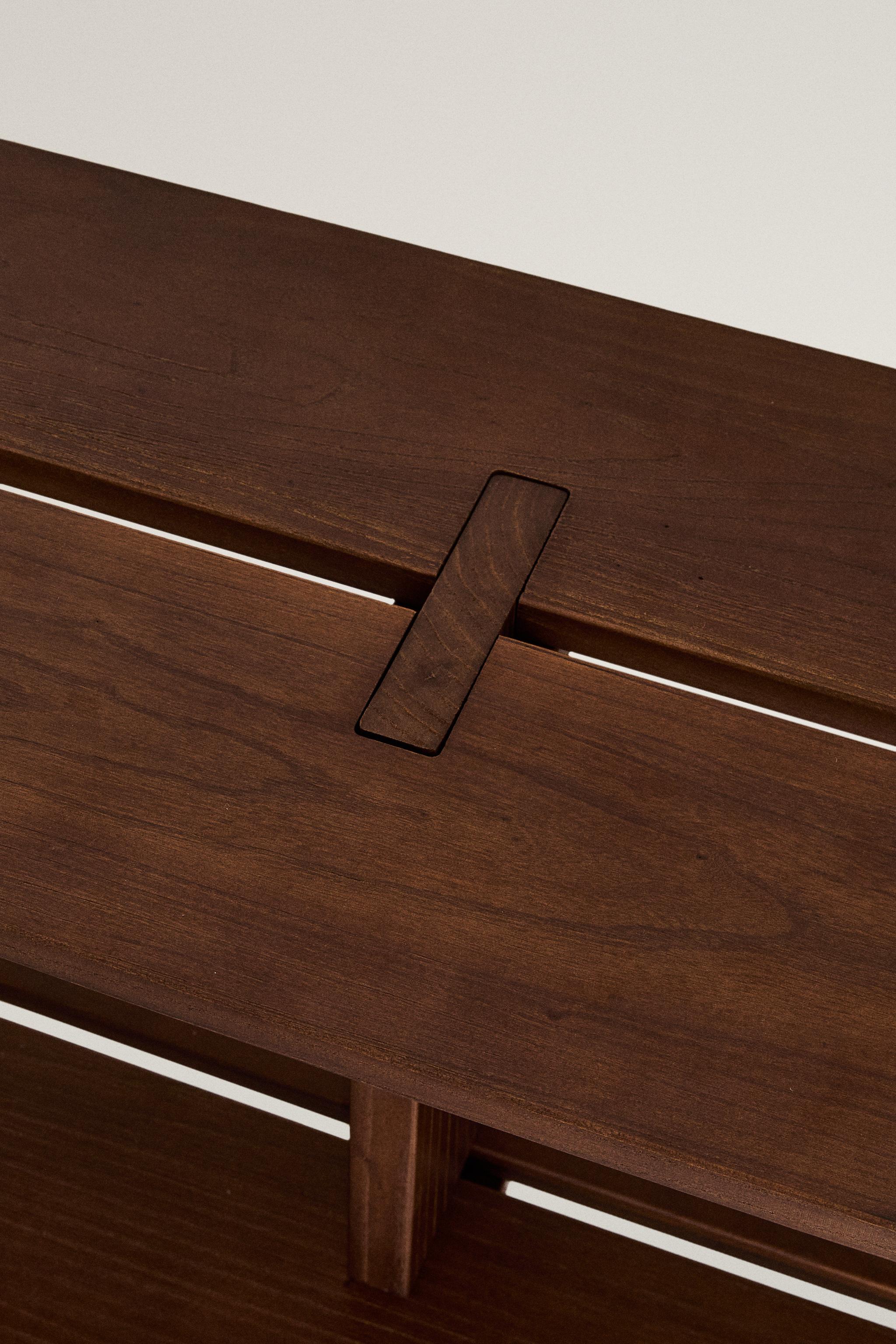ELM WOOD SHELF WITH THREE SHELVES