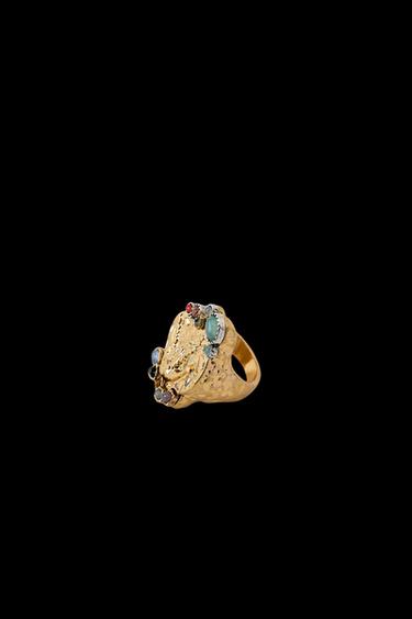 Zara 2-PACK OF STONE RINGS - Gold / Silver