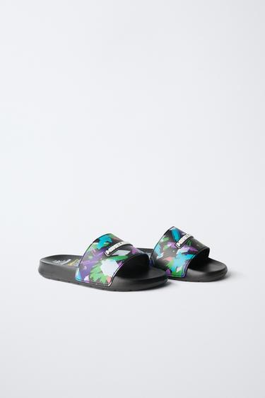 MINECRAFT © MOJANG AB. ™ SLIDE SANDALS - Black by Zara - Image 1