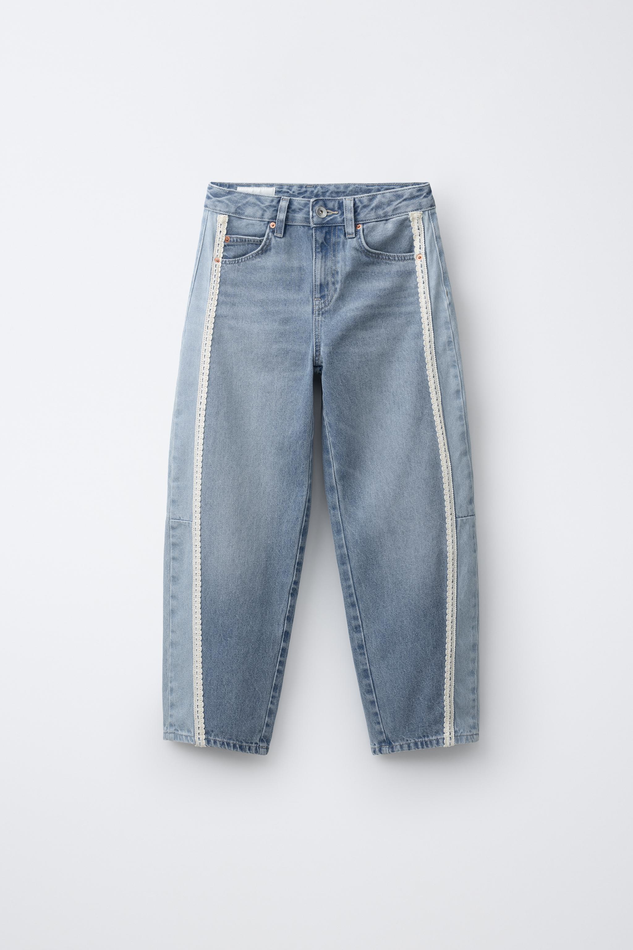 EMBROIDERED BALLOON JEANS