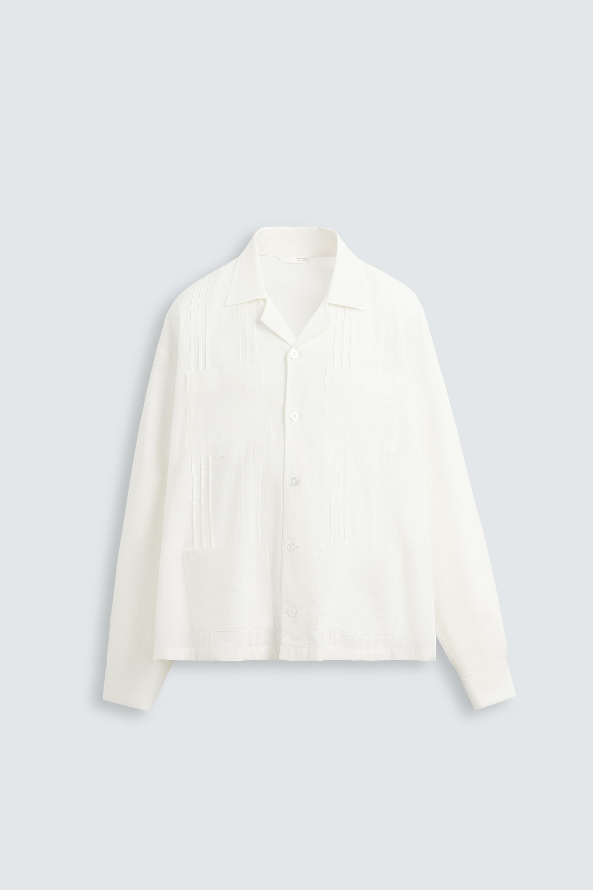 COTTON/LINEN YOKE SHIRT - White | ZARA Australia COTTON/LINEN YOKE SHIRT - White | ZARA Australia