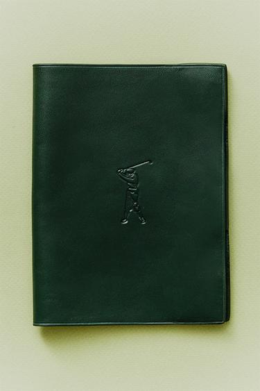LEATHER GOLF NOTEBOOK COVER - Green by Zara - Image 4