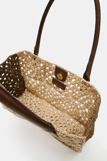 BRAIDED EFFECT TOTE BAG - Brown by Zara - Image 5