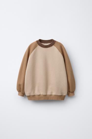 RAGLAN SLEEVE SWEATSHIRT - Dark beige by Zara