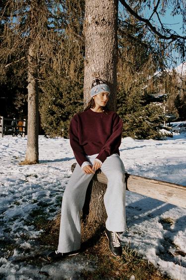 SOFT KNIT JUMPER - Burgundy by Zara - Image 0