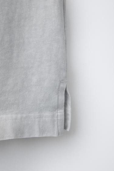 HEAVY WEIGHT FADED-EFFECT T-SHIRT - Grey by Zara - Image 3