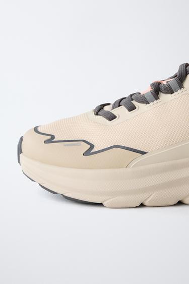TRAINERS WITH SOLE DETAIL - Beige by Zara - Image 3