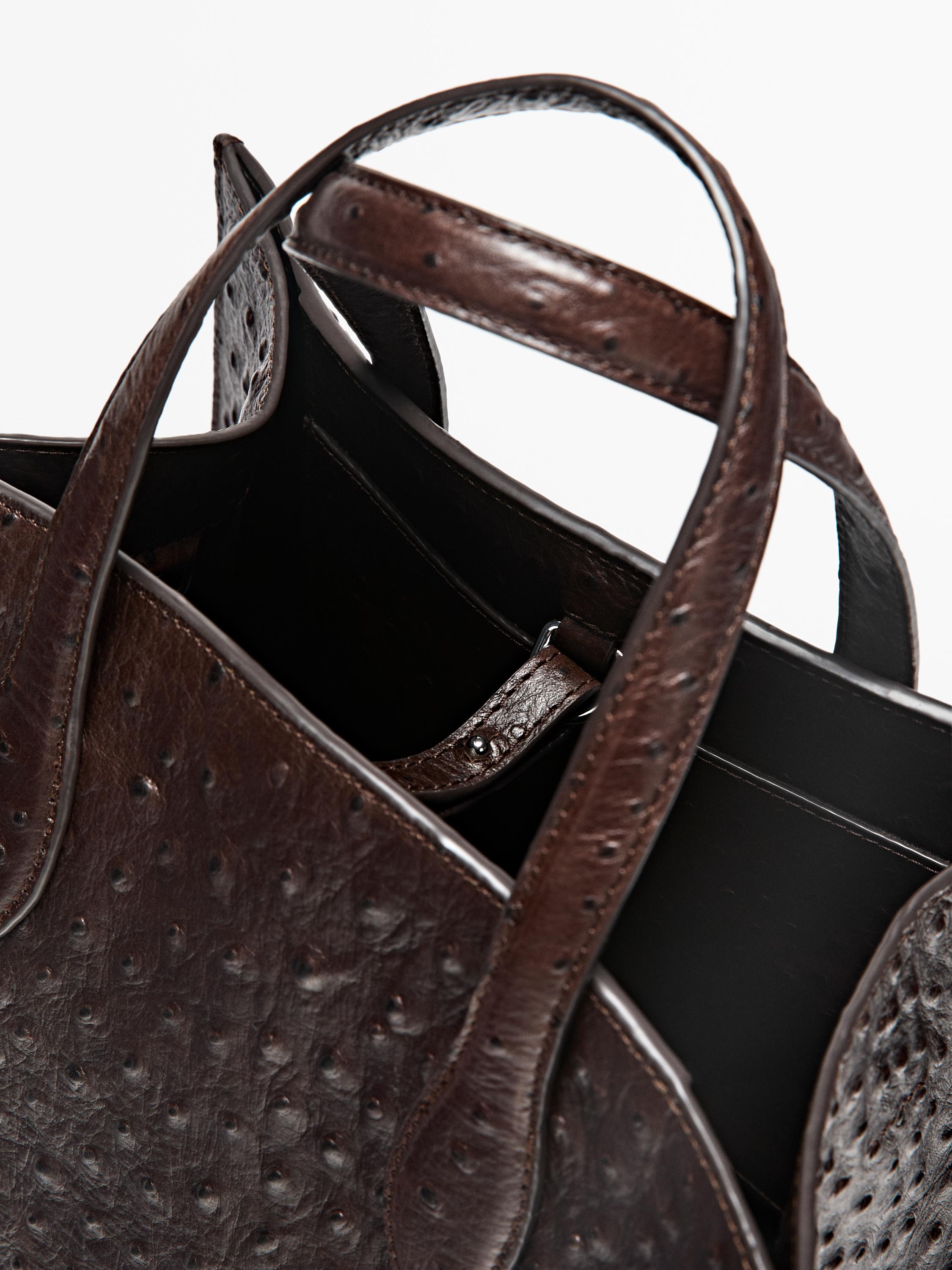 Textured leather mini MD ICON bag