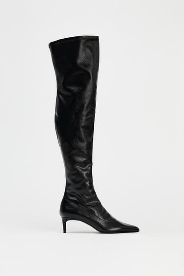 STIEFEL MIT KITTENHEEL - Schwarz von Zara