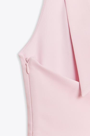 HALTER TOP WITH BACK BOW - Pastel pink by Zara - Image 8