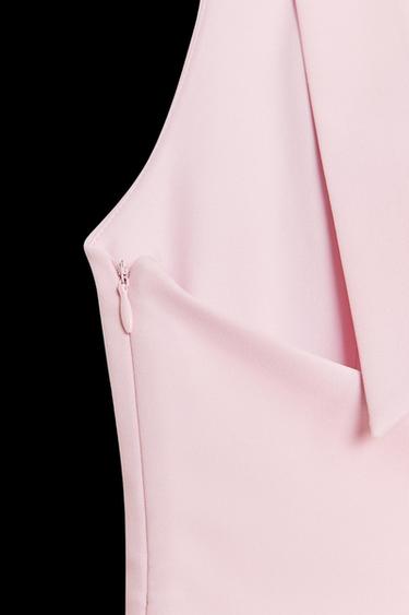 TOP HALTER LAZO ESPALDA - Rosa pastel de Zara