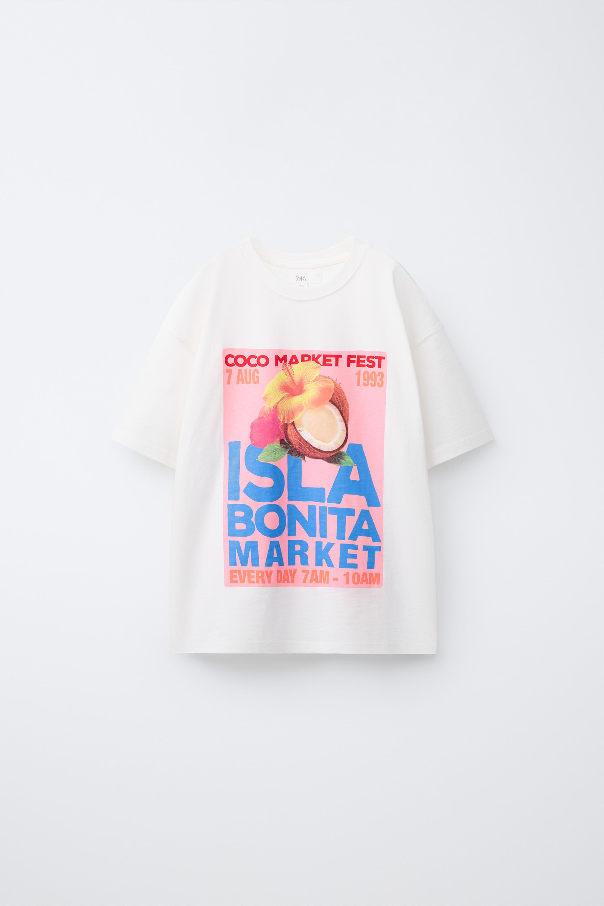 ココプリントTシャツ - ホワイト | ZARA Japan / 日本