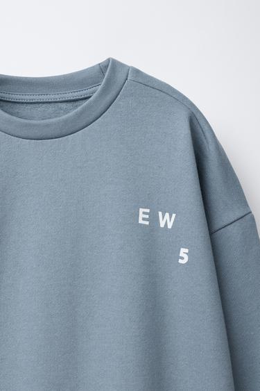 SPORTY SLOGAN SWEATSHIRT - Light blue by Zara - Image 2