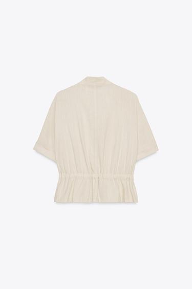 CHEMISE SAFARI AVEC LIN - Sable de Zara - Image 6