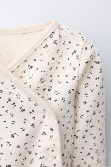 FLORAL BODYSUIT AND TROUSERS SET - Ecru by Zara - Image 2