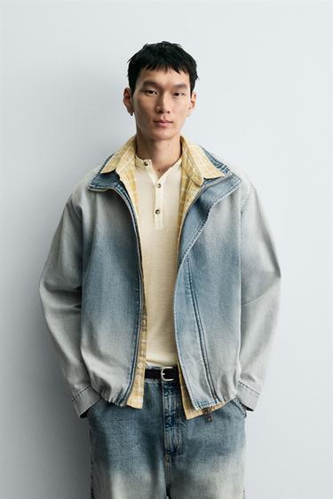 GEWASCHENE DENIM-JACKE - Hellblau von Zara