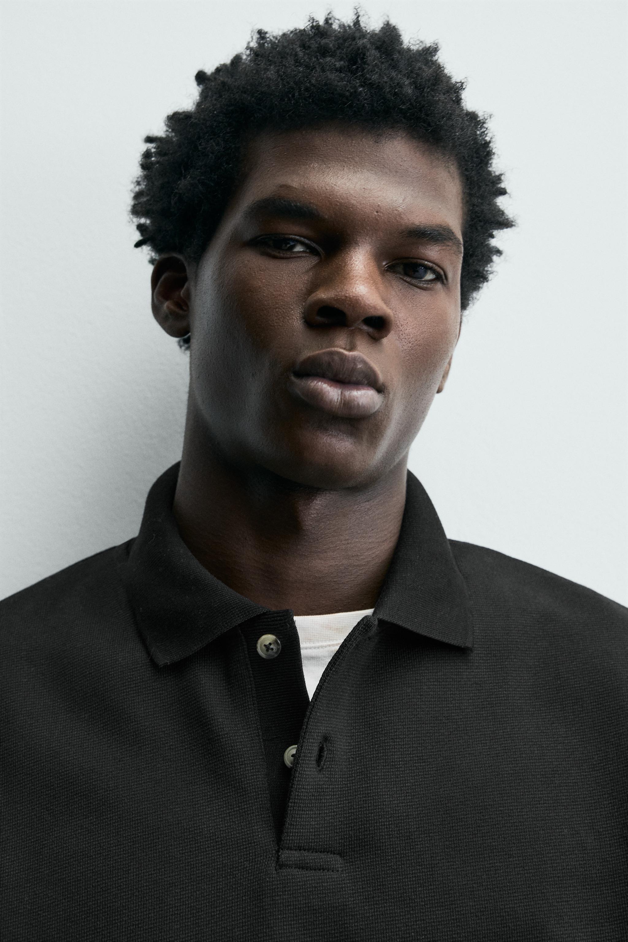 REGULAR FIT TEXTURED POLO SHIRT