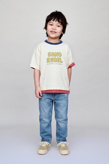 JEANS STRAIGHT COMFORT - Albastru de la Zara