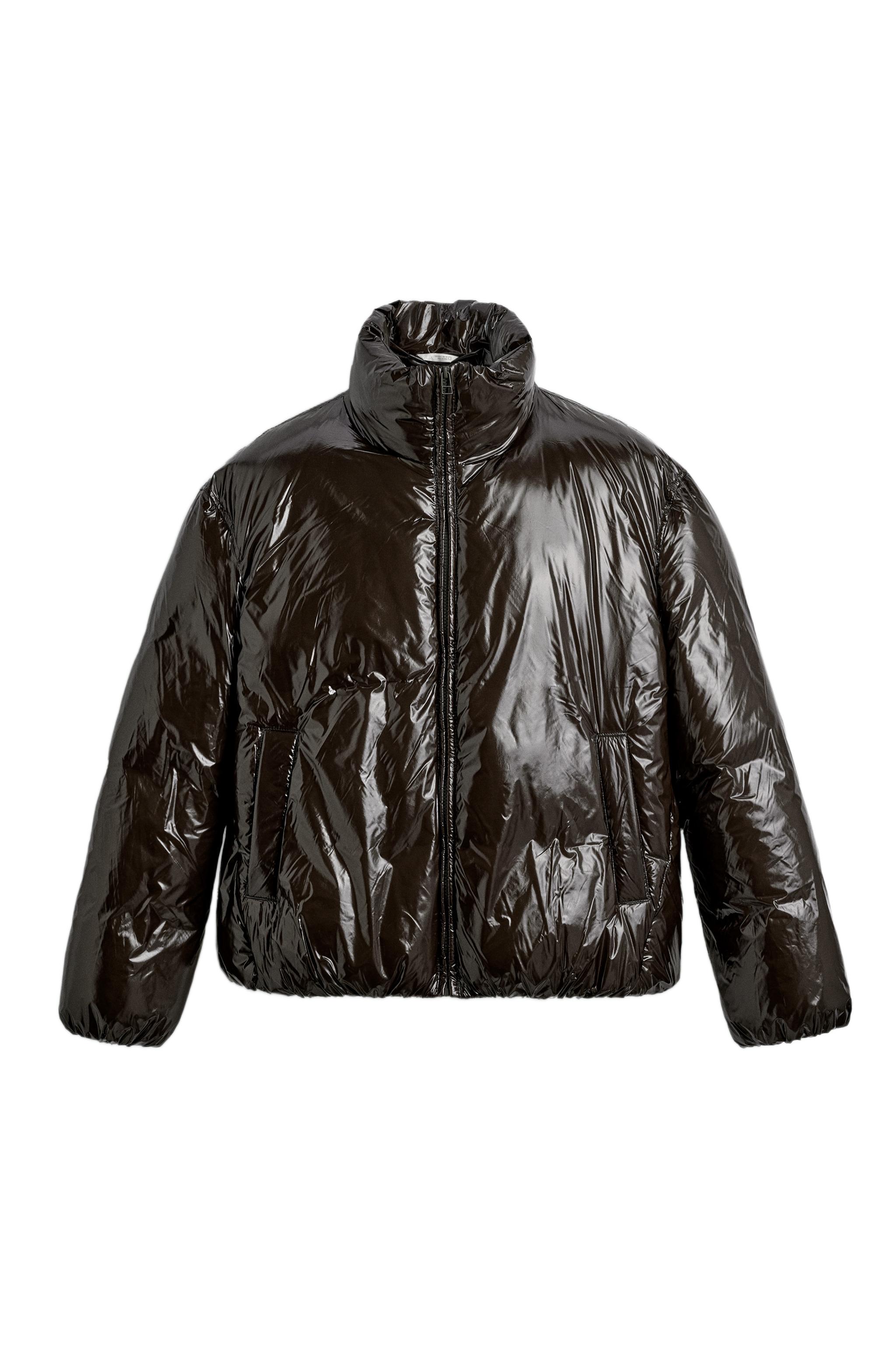 シャイニーパフジャケット - ダークグリーン | ZARA Japan / 日本