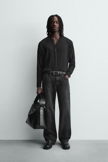 JEANS STRAIGHT FIT - Negro de Zara